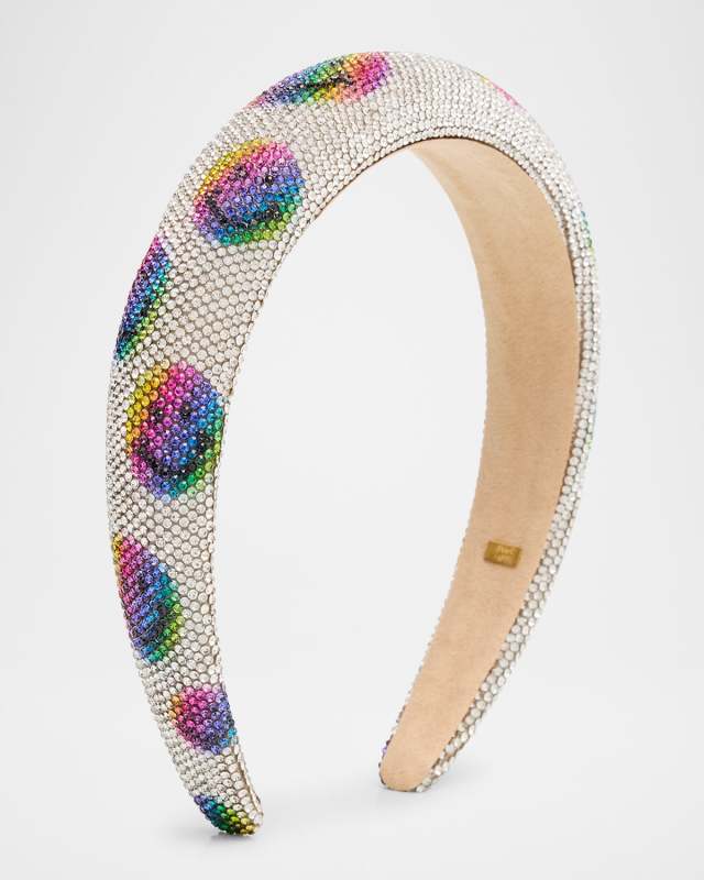 Girl's Smile Crystal Puffy Headband